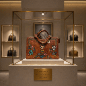 Bolsa Artesanal de Piel con Diseño Frida Kahlo