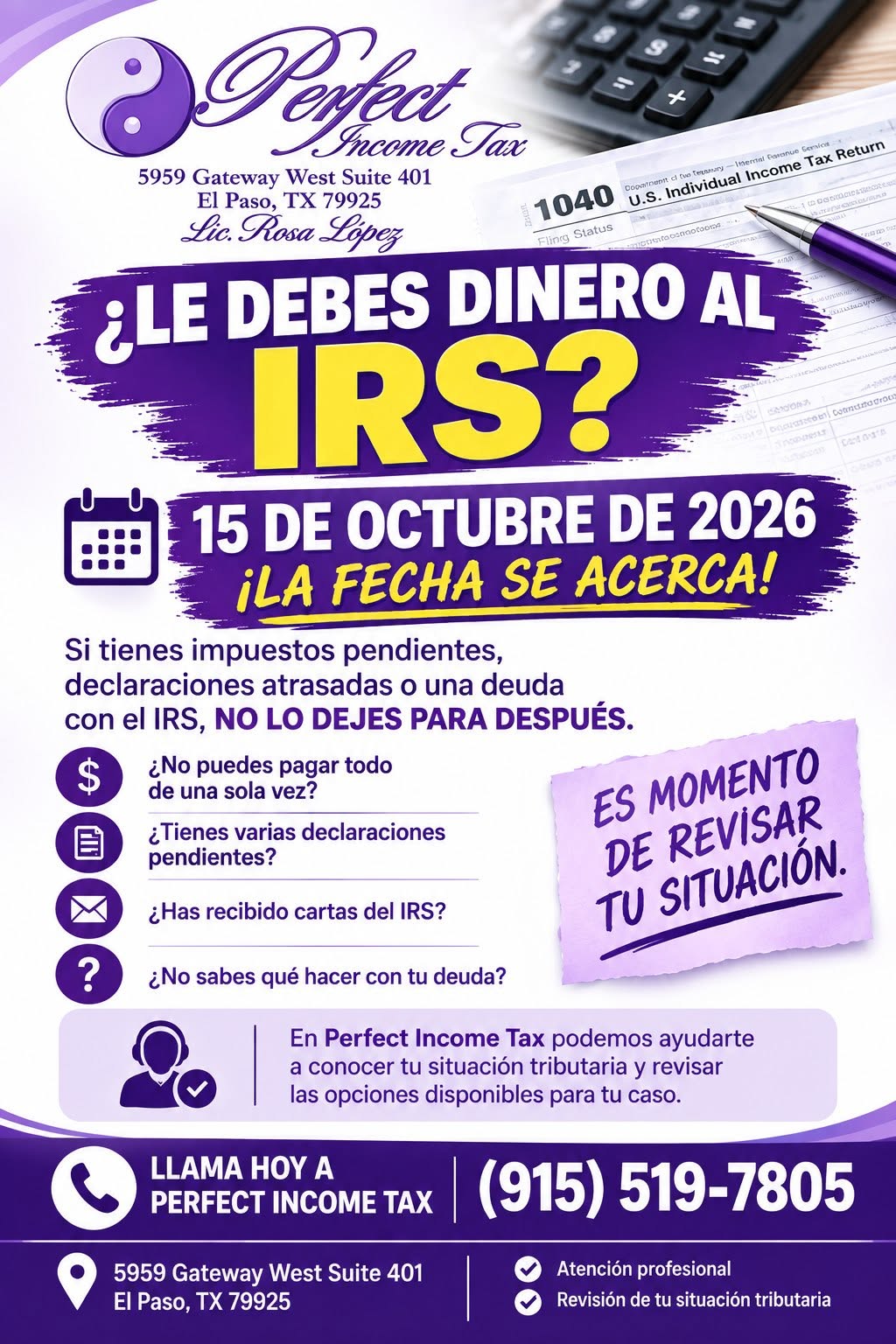 Perfect Income Tax - Promoción